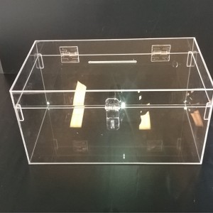 Ballot box made of plexiglass